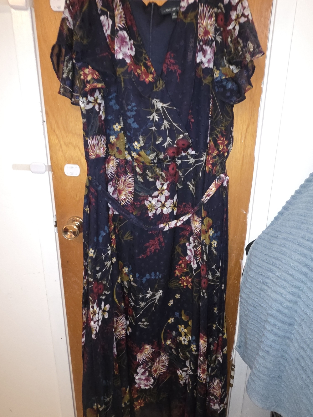 Lane Bryant Navy Floral Maxi Dress
